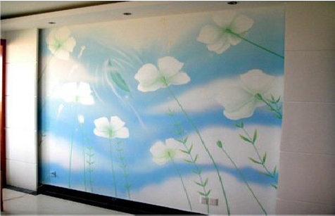 苍溪画墙绘怎么画好白云的蓬松感？