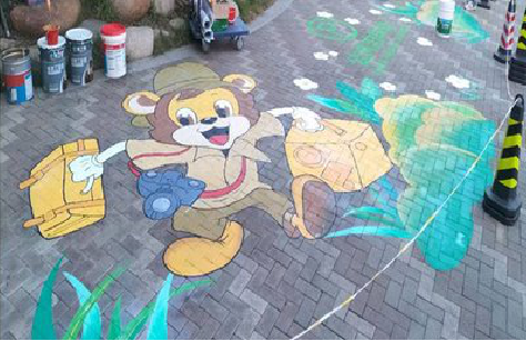 苍溪夏季画地面彩绘会遇到的问题