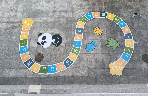 苍溪地面游戏彩绘