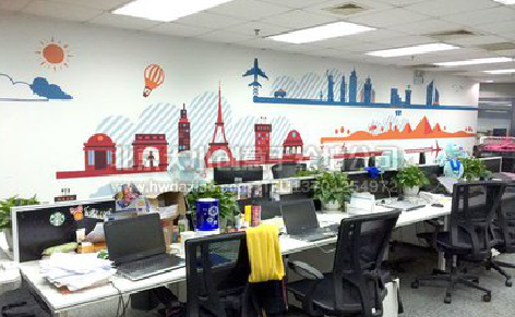 苍溪教你设计办公室墙绘的方法。