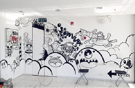 苍溪手绘墙并非传统涂鸦。